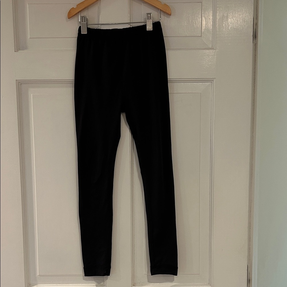 L.L. Bean Classic Black Active Baselayer Kids Leggings
